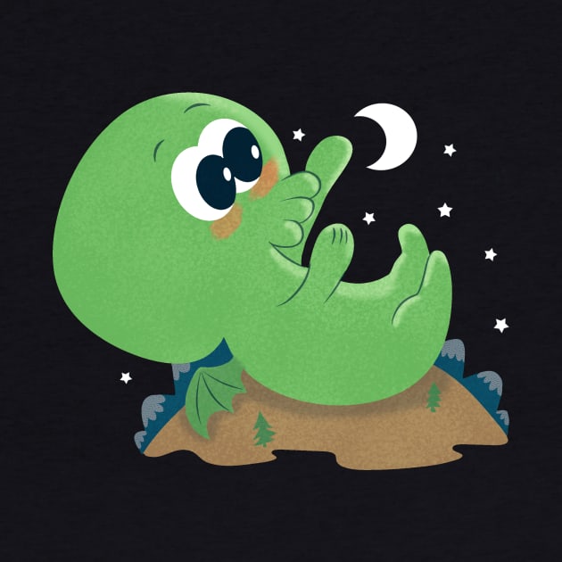 Cutethulhu Loves The Moon by Queenmob